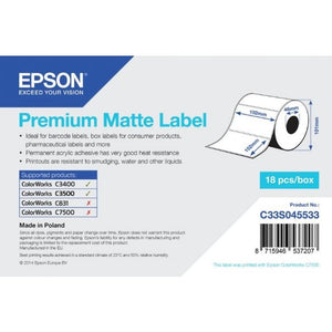 Epson Premium Matte Labels | 102 x 152 mm