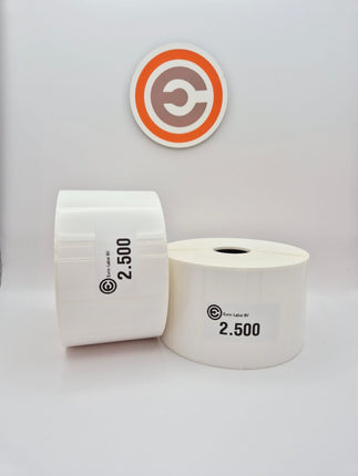 Euro-Label 65 x 24mm PE85 White Gloss Euro-Labels 2.500 per rol