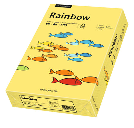 Euro-Label BV Rainbow A4 80 gram geel, pak 500 vel