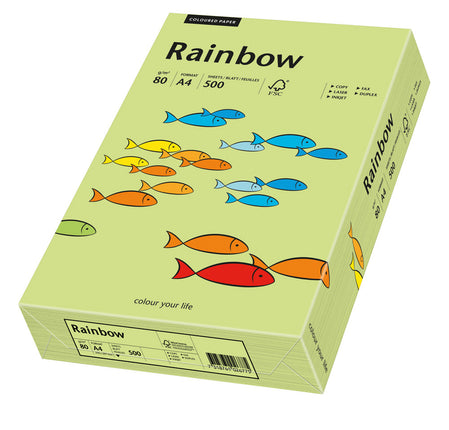 Euro-Label BV Rainbow A4 80 gram heldergroen, pak 500 vel
