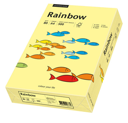 Euro-Label BV Rainbow A4 80 gram lichtgeel, pak 500 vel