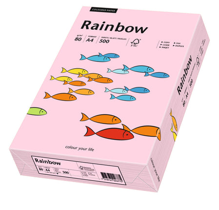 Euro-Label BV Rainbow A4 80 gram lichtroze, pak 500 vel