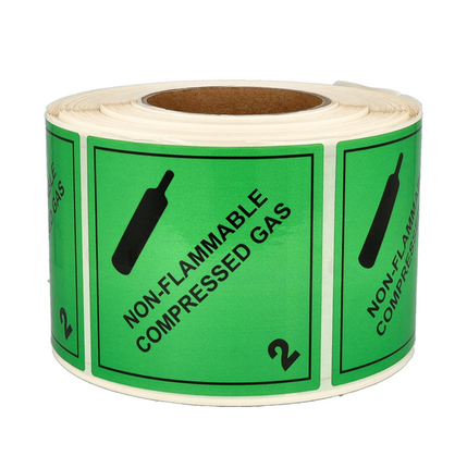 IMO 2.2 - Niet-brandbare gaslabel, 100 x 100 mm, 1.000 stuks