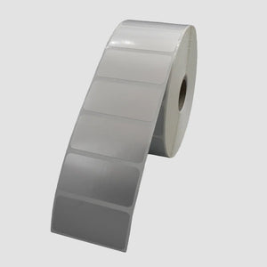 Zebra Compatible Zebra Etiketten, Kunststof, 51mm x 25mm, Permanent, Kern 25mm, Zilver, rol à 2.580 stuks