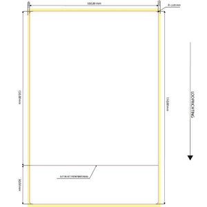 10 rollen labels - 100x150 met horizontale slit op 30mm.
