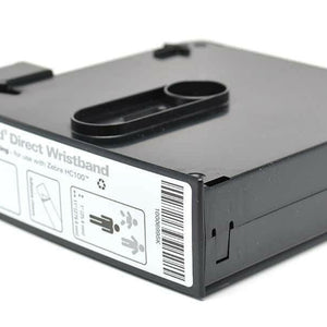 6 rollen van 200 Zebra Polsbandjes - 25x279mm Wit Polypropyleen