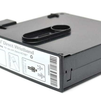 6 rollen van 200 Zebra Polsbandjes - 25x279mm Wit Polypropyleen