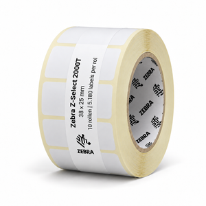 Zebra Z-Select 2000T | 38x25 mm | 10 rouleaux (5.180 étiquettes par rouleau)