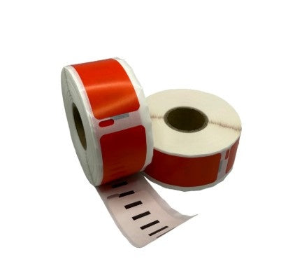 Dymo 11352 / S0722520 compatible labels, 54 mm x 25 mm, 500 etiketten per rol, Rood Permanent