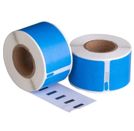 Dymo 99010 Blauw compatible labels, 89 mm x 28 mm, 130 etiketten, permanent