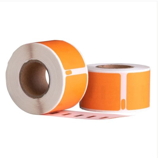 Dymo 99010 Oranje compatible labels, 89 mm x 28 mm, 130 etiketten, permanent