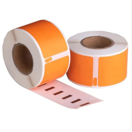 Dymo 99010 Oranje compatible labels, 89 mm x 28 mm, 130 etiketten, permanent