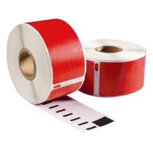 Dymo 99010 Rood compatible labels, 89 mm x 28 mm, 260 etiketten, permanent