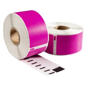 Dymo 99010 roze compatible labels, 89 x 28 mm, 260 etiketten, permanent