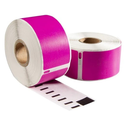 Dymo 99010 roze compatible labels, 89 x 28 mm, 260 etiketten, permanent