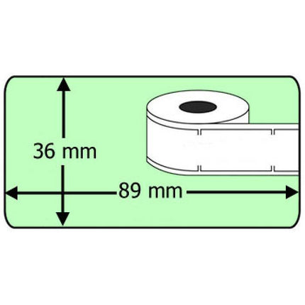 Dymo 99012 - Dymo 36 x 89 mm - Groene labels 260/rol - 24 rollen per doos