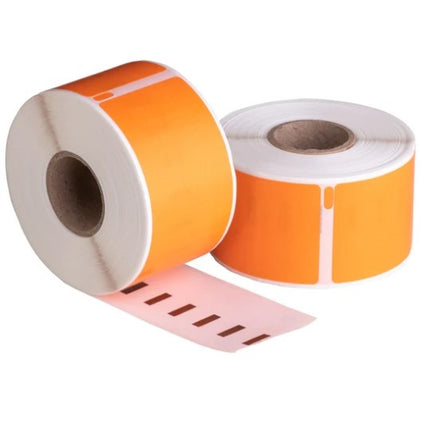Dymo 99012 Oranje compatible labels, 89 mm x 36 mm, 260 etiketten, permanent