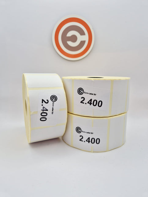 Euro-Label 50 x 30mm - Vellum Euro-Labels 2.400 per rol
