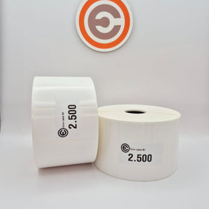 Euro-Label 65 x 24mm PE85 White Gloss Euro-Labels 2.500 per rol