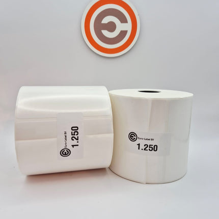 Euro-Label 90 x 40mm PP White Gloss Euro-Labels 1250 per rol