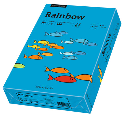 Euro-Label BV Rainbow A4 80 gram diepblauw, pak 500 vel