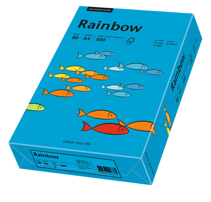 Euro-Label BV Rainbow A4 80 gram diepblauw, pak 500 vel