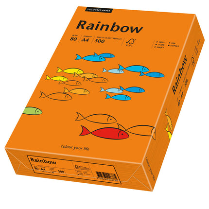 Euro-Label BV Rainbow A4 80 gram dieporanje, pak 500 vel