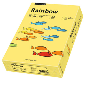Euro-Label BV Rainbow A4 80 gram geel, pak 500 vel