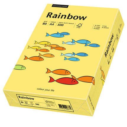 Euro-Label BV Rainbow A4 80 gram geel, pak 500 vel