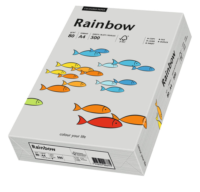 Euro-Label BV Rainbow A4 80 gram grijs, pak 500 vel