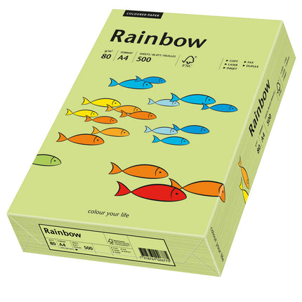 Euro-Label BV Rainbow A4 80 gram heldergroen, pak 500 vel