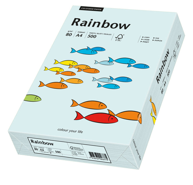 Euro-Label BV Rainbow A4 80 gram lichtblauw, pak 500 vel