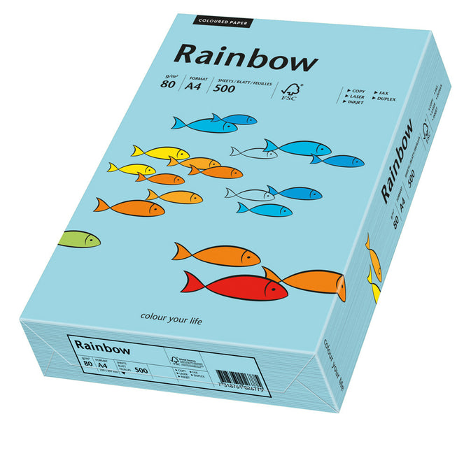Euro-Label BV Rainbow A4 80 gram middelblauw, pak 500 vel