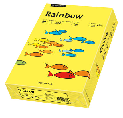 Euro-Label BV Rainbow A4 80 gram middelgeel, pak 500 vel