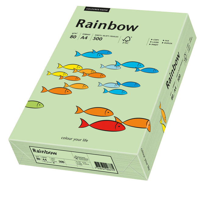 Euro-Label BV Rainbow A4 80 gram middelgroen,  pak 500 vel