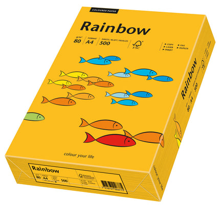 Euro-Label BV Rainbow A4 80 gram middeloranje, pak 500 vel