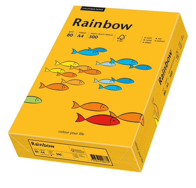 Euro-Label BV Rainbow A4 80 gram middeloranje, pak 500 vel