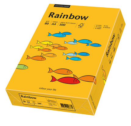 Euro-Label BV Rainbow A4 80 gram middeloranje, pak 500 vel
