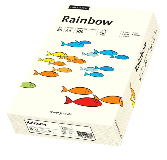 Euro-Label BV Rainbow A4 80 gram naturel wit, pak 500 vel