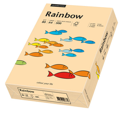 Euro-Label BV Rainbow A4 80 gram zalm, pak 500 vel