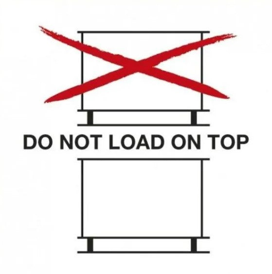 Euro-Label 'Do not load on top' Sticker