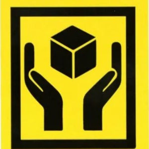 Euro-Label Fragile Sticker Geel/Zwart
