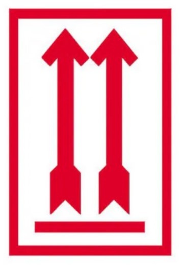Euro-Label This Side Up Sticker Rood/Wit