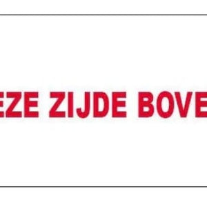 Euro-Label 'This Side Up' Sticker Rood/Wit