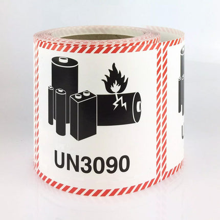 Euro-Label UN 3090 Etiket Lithium Batteries 100x100 mm - 1.000 stuks