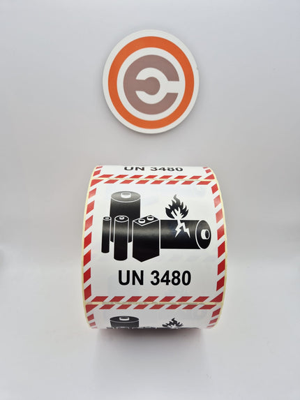 Euro-Label UN 3480 Etiketten Lithium Batteries 100x100 mm - 1000 stuks