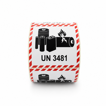 Euro-Label UN 3481 Etiket Lithium Batteries 100x100 mm - 1000 stuks
