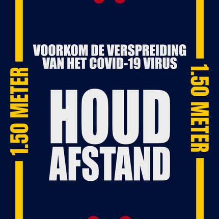 Euro-Label Vloermat met Covid-19 informatieteksten