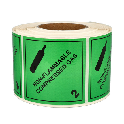 IMO 2.2 - Niet-brandbare gaslabel, 100 x 100 mm, 1.000 stuks