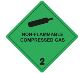 IMO 2.2 - Niet-brandbare gaslabel, 100 x 100 mm, 1.000 stuks